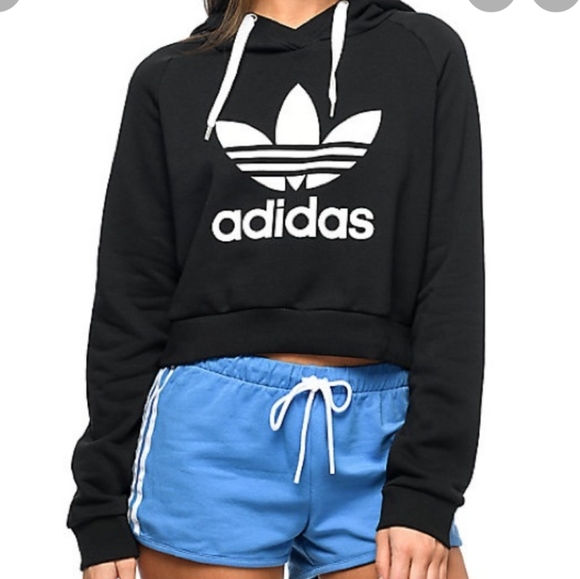 Adidas | Cropped Pullover Hoodie - Picture 1 of 4